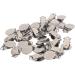 High-Quality Round Metal Pacifier Clips | Galvanized Glossy Stainless Steel | Durable & Stylish Baby Accessories - Buy Online on SooperMarket.com