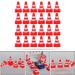 Toyandona Mini Warder Set - 30 Robust Plastic Cones for Children s Sports Dog Training & Parkour - Ideal Gift Red - Buy Online on SooperMarket.com