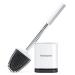 Fowooyeen Toilet Brush and Holder Set Silicone Toilet Bowl Brush with Stainless Steel Handle Toilet Cleaning Brush with Ventilated Drying Holder White 1white 1 Pack