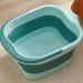 Yusseqdd Collapsible Foot Bath Basin - Multifunctional Large Capacity Foldable TPE Bucket for Home & Salon Use - Light Blue - Buy Online on SooperMarket.com