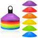 Faxco 60 Pcs Mark Disc, Soccer Cones with Holder and Net Bag for Training, Football, Sports, Field Cone Markers Outdoor Games Supplies(6 Colors)