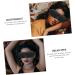 Hemoton 3D Stereo Goggles Silk Sleep Mask Set - 5Pcs Cotton Silk Pillow & Eye Masks for Night Blindfold and Deep Sleep - Black - Buy Online on SooperMarket.com