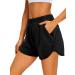 XIEERDUO Women's Workout Shorts - Black, X-Large | Athletic Running Dolphin Shorts with Zipper Pockets - Buy Online on SooperMarket.com