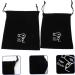 Baluue 6 Pcs Storage Bag Toiletry Organizer Drawstring Closure Cover Mini Hairdryer Bag Black Velvet - Buy Online on SooperMarket.com