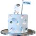 Cyodoos 25Pcs Outer Space Cupcake Toppers Space Astronaut Cupcake Picks Rocket Planet Trip to the Outer Space Themed Kids Children Party Supplies Blue - Buy Online on SooperMarket.com