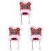 Gadpiparty 2pcs Chinese Hat Kids Chinese New Year Hat Warm Hat Spring Festival Photo Props 31X30X4CM