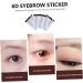 WOFASHPURET 4pcs Eyebrow Stickers Hair Like Eyebrows Stick on Imitation Eyebrow Transfer Stickers 4d Make up - Buy Online on SooperMarket.com