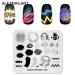 Nail Stamping Plate Set - 4 Piece Tree Unicorn Comic Patterns | DIY Nail Art Stamper & Scraper | International Shipping - Buy Online on SooperMarket.com