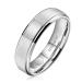 JEROOT Titanium Magnetic Rings for Men Women Step Edge Sleek Design Magnetic Rings 2 Strong Magnets with Jewelry Gift Box Silver 5mm N 1/2(3500 Gauss) Silver-5mm N 1/2