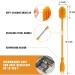 Silicone Bottle Cleaning Brush with Long Handle - 31cm/12.5 - Perfect for Baby Bottles, Hydro Flask, Sports Bottles, Vases and Glassware - Orange - Qty 1 - Buy Online on SooperMarket.com