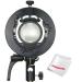 Godox S2 Speedlite S-Type Bracket Bowens Mount Flash Holder for Godox V1 AD200Pro AD400Pro AD200 and Other Flashes, Precise Tilt Control, Large Handle, Integrated Umbrella Mount