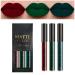 3Pcs Dark Green Army Green Cherry Red Matte Lipstick Lip Stain Sets Long Lasting Matte Lipstick Lip Stain Lip Gloss Set 24 Hour Waterproof Matt Lipsticks Set (Set08)