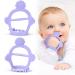 Vicloon Beißring Baby 2 pieces of bite ring baby silicone baby biting toys BPA-free dental aid and massage soft lion bite ring for babies from 3+ month-violet 2PCs bite ring-violet