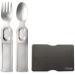 GOSUN Flatware Set - Wallet Sized Camping Utensils | Resuable Travel Utensils with Case | Camping Cookware Travel Silverware | Camping Utensils | Portable & Compact
