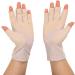 Manicure Gloves UV Protection Stretchy Breathable Fingerless Fiber Cotton Nail Lamp Gloves for Home Salon Grey (Light Yellow) - Buy Online on SooperMarket.com