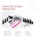 Beetles Gel Nail Polish Starter Kit - 6 Colors Gray Nude Pink Set with 48W Nail Lamp - Base Top Coat Included - Christmas Nail Art DIY Manicure - Buy Online on SooperMarket.com