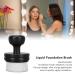 Round Liquid Foundation Brush - Flat Top Soft Hair Portable & Skin-Friendly for All Skin Types - Dustproof Cover Makeup Tool - Buy Online on SooperMarket.com