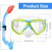 Kids Snorkel Set - Dry Top Snorkeling Gear for Youth Ages 5-15 | Tempered Glass Mask and Snorkel Set with 180 Panoramic View - Blue - Buy Online on SooperMarket.com