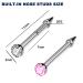 4-Pack Nose Piercing Kit | Disposable Self Piercing Gun with Built-in Studs | Safe & Convenient | Ideal for Family Use (White + Pink) - Buy Online on SooperMarket.com