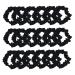 Set of 24 Black Satin Hair Scrunchies for Women Elastic Hair Ties Small Hair Bobbles Fabric Hair Bands Ponytail Holder Girls Hair Accessories