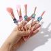 HTPARY 5Pcs Stitch Makeup Brush Set - Pink-B Stitch Theme Cosmetic Brushes for Powder, Eyeshadow, Blushes, Lips - Portable and Lovely Gifts for Girls and Women - Buy Online on SooperMarket.com