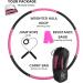 Fiteroc Weighted Fitness Hula Hoop for Adults - Detachable & Portable - Includes Jump Rope, Resistance Band, Carry Bag - Black/Pink - Buy Online on SooperMarket.com