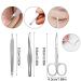 Jinpiker Profi Footnail Pliers Set - 12 PCS Stainless Steel Nail Scissors & Tongs for Thick & Ingrown Toenails - Red - Buy Online on SooperMarket.com