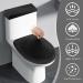 Stretch Velvet Toilet Lid Cover and Toilet Tank Lid Cover  Bathroom Super Soft Toilet Lid Cover Set Luxury Velvet Plush  with Elastic Bottom  Machine Wash  Black - Buy Online on SooperMarket.com