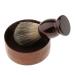 F Fityle Wooden Men's Shaving Brush & Bowl | Premium Barber Beard Care Essentials - International Shipping - Buy Online on SooperMarket.com