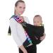 CUBY Baby Carrier Sling | Natural Cotton Adjustable Wrap for Newborn Comfort | Nursing Infant Toddler Carrier | Black Polka Dot - Buy Online on SooperMarket.com