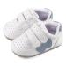 Cheerful Mario Baby Boys Girls First Walking Shoes Infant Prewalkers Pram Shoes Soft PU Leather Anti Slip Sole 12-18 Months W Blue