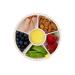 GoBe Kids Snack Spinner Bundle with Hand Strap and Sticker Sheet - Reusable Snack Container with 5 Compartment Dispenser and Lid | BPA and PVC Free | Dishwasher Safe | No Spill Leakproof Lemon Yellow Small