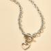 Missgrace Dainty Love Layered Choker Necklaces - Handmade Silver Pendant Set for Women & Girls - Adjustable Multilayer Chains - Buy Online on SooperMarket.com