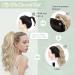 MORICHY Highlights Ponytail Extension 18inch Claw Clips in Ponytail Hair Extension for Women Mix Blonde Curly Hair Synthetic Pony Tail Hairpiece for Women Daily Use party 18Inch Dirty Blonde with Brown Highlights - Buy Online on SooperMarket.com