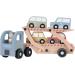 Buy Little Dutch 7095 FSC Wooden Car Transporter with 4 Cars - Eco-Friendly Toy for Kids | International Shipping Available - Buy Online on SooperMarket.com