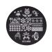 Lurrose Christmas nail stamps 5 pieces snowflake nail stamp manicure nail stamp manicure plate stamp templates for Christmas DIY nail art decoration