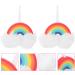 Kisangel Rainbow Bath Balls - 4 Pcs Colorful Bath Sponge & Scrubber - Perfect for Rainbow Parties & Shower Decorations - Buy Online on SooperMarket.com
