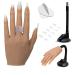 Silicone Practice Hand for Acrylic Nails - Realistic Fake Hand Mannequin Flexible Bendable Silicone Training Hand Tool for Practice Nail Art (Left Hand) 3#