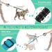 Buy NASJAC Double Dog Leash - No Tangle 360 Rotatable Adjustable Bungee Reflective Leash for Small Medium & Large Dogs - 2-Color Black & Aquamarine - Buy Online on SooperMarket.com