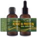 HYDROLYZED KERATIN PROTEIN - 2 Ounce - Cosmetic Grade - Hair Strengthens & Protects - Reduces Damage - Increases Density - 2 vials of 1 Ounce each - with Pipette and Screw Cap