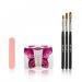 Acrylic Powder Set - 3 Colors (Pink White Clear) for Nail Art | Premium Acrylic Liquid - International Shipping Available - Buy Online on SooperMarket.com