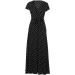 Hemlock Women's V-Neck Short Sleeve Maxi Dress | Printed Summer Beach Dress | Plus Size XX-Large Black - Buy Online on SooperMarket.com