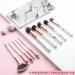 HEYMKGO Make Up Brushes 10 Piece Brush Set Makeup with Makeup Sponge and PU Leather Brush Bag Makeup Brush Set Kabuki Makeup Brushes Foundation Blending Cosmetic Brush Makeup Kit (Marble White) - Buy Online on SooperMarket.com