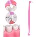 AWHAO Dual-Ended Pet Dental Brush for Cats and Dogs - Easy Clean Design Pink - Buy Online on SooperMarket.com