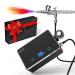 PELCAS Airbrush Makeup 32PSI Airbrush Paint Gun with Compressor, Breeze Airbrush System Kit, Airbrush Compressor Set for Face Body Home SPA, Portable Cosmetic Starter Kit, Airbrush Machine Gun Pro