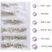 Brensty Nail Art Set Irregular Crystal Diamond Round Rhinestones Flat Bottom Curved Black Tweezer Nipper Wax Dotting Pen Tools - Buy Online on SooperMarket.com
