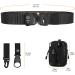 Leskyair 2 Series Tactical Belt for Men | High-Performance Military Hiking Belt - 3.8cm Wide | Includes TM Bag & Water Bottle Clip Hook - Black & Coffee - Buy Online on SooperMarket.com