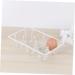 Mikikit 2pcs Refrigerator Egg Holder Egg Tray for Refrigerator Ornament Container Metal Iron Egg Stackable Whitex2pcs 12*8CMx2pcs - Buy Online on SooperMarket.com