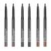 Go Ho Black Light Brown Dark Brown Eyeliner Pencils 6 Pack Gel Eye Liner Makeup Pencil High Pigment Smooth Eyeliner Stick Soft Easy to Color Eye Liner Pen