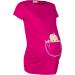 HAPPY MAMA Women's Maternity Baby in Pocket Print T-Shirt Top Tee Shirt - Fuchsia (Size 18-20) - 501p - Buy Online on SooperMarket.com